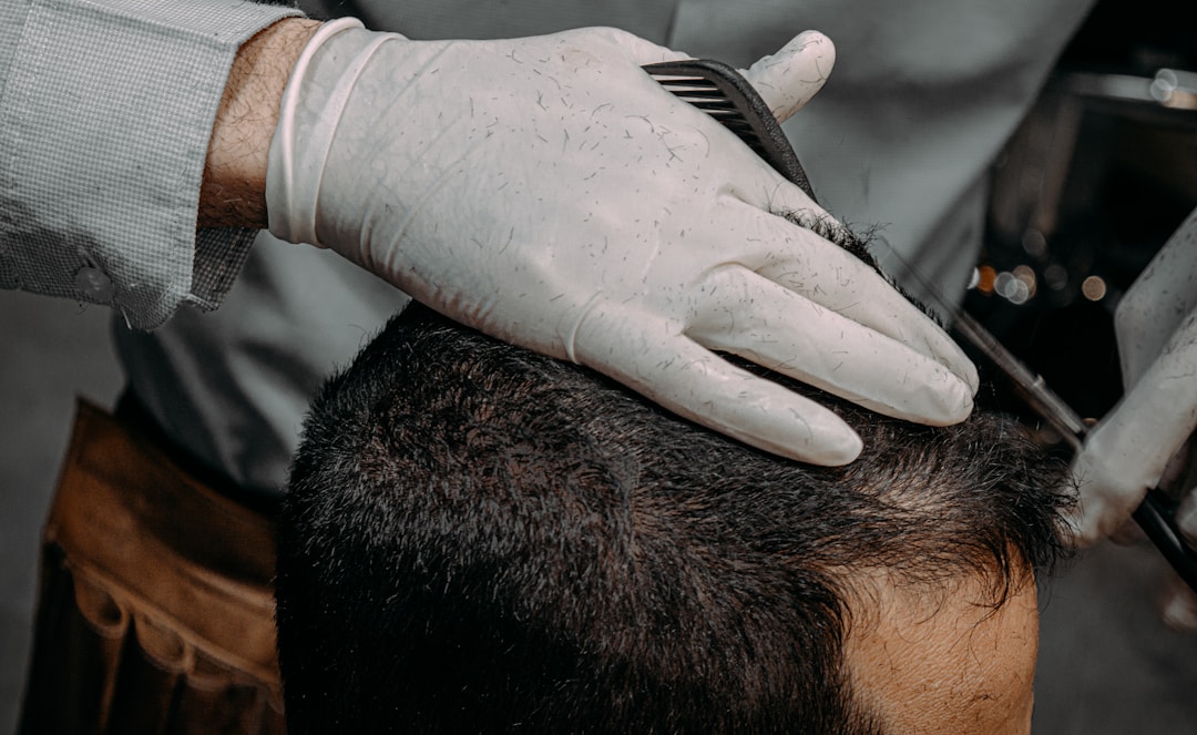 Modern pompadour with low fade haircut