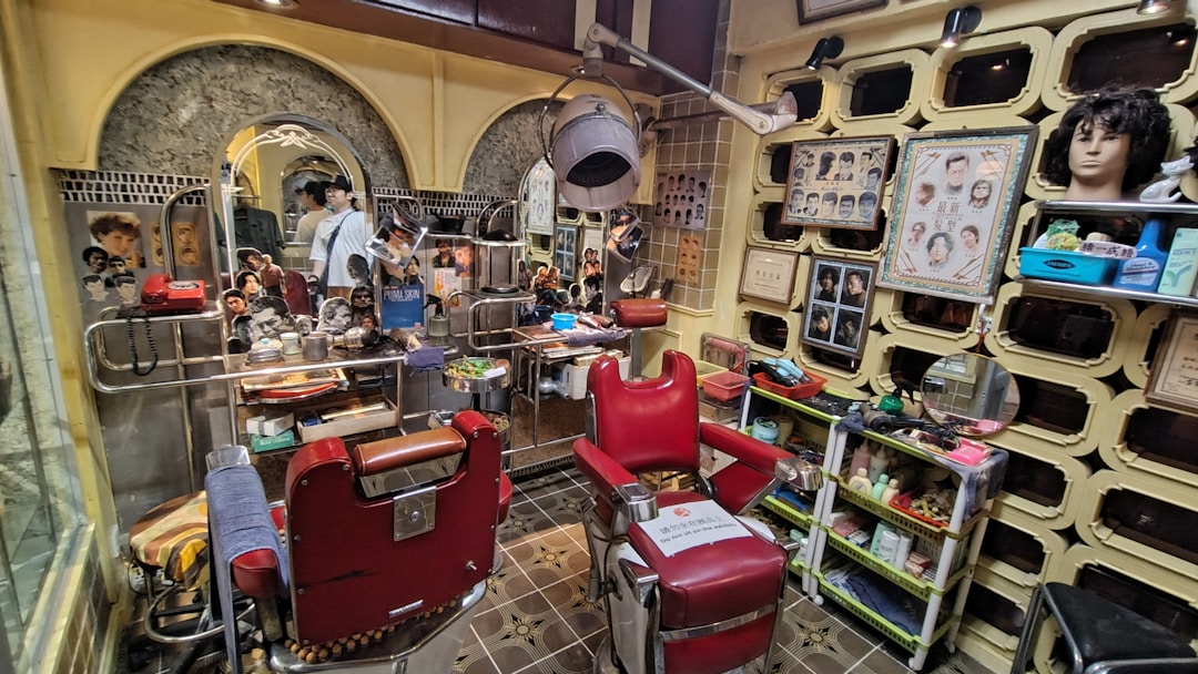 Traditional barbershop interior showcasing classic barber tools and vintage equipment