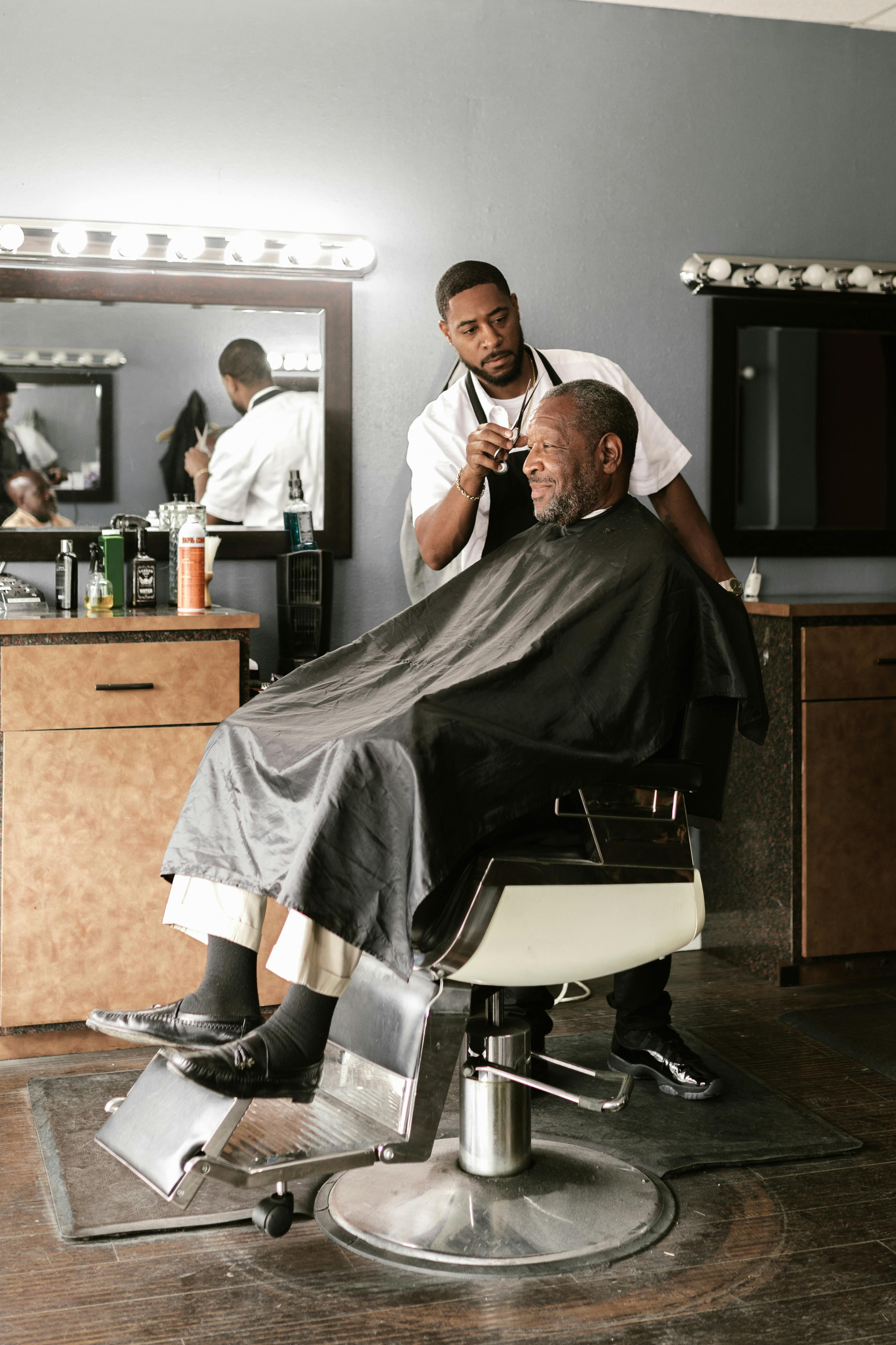 Professional senior citizen haircut service at DIDA Hair Studio